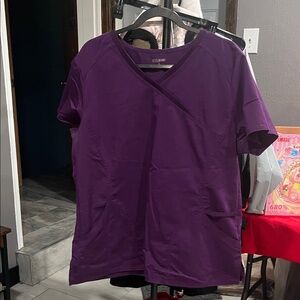 Scrubstar Deep Purple V-Neck Scrub Top